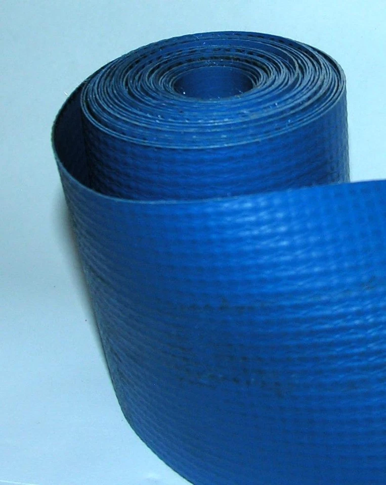 1960'S VTG 13 FEET 3" wide EMBOSSED VINYL RIBBON STRAPPING, CRAFTS, ROYAL BLUE - Image 1 of 1