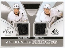 12/13 SP GAME-USED AUTHENTIC FABRICS DUAL JERSEY Ryan Getzlaf/Bobby Ryan #AF2GR