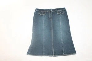 New York and Company denim Stretch Jean skirt Women's size 4 30" waist 23" long - Bild 1 von 3