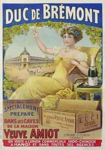 Metal Sign Champagne Duc De Bremont Dans Les Caves De La Maison Veuve Amiot A4 1 - Picture 1 of 1