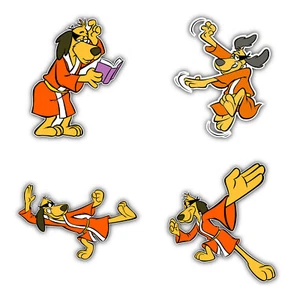 Hongkong Phooey Cartoon 4er Set Vinyl Aufkleber Aufkleber - 5"" längere Seite ID: 1 - Bild 1 von 1