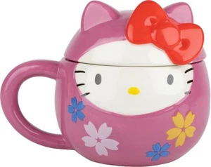 Konix Hello Kitty 3D Becher - Keramiktasse - 320 ml - Daruma Motiv - Rosa Hello  - Bild 1 von 7