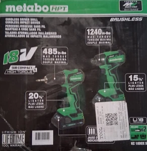 Metabo HPT KC18DDXSM MultiVolt 18V Sub-Compact Drill/Impact Driver CK 2-2Ah NEW - Picture 1 of 3