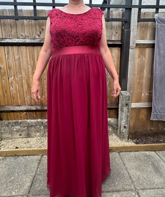 Ever Pretty Burgundy Long Occasion Dress, UK Size 26 - Image 1 of 4