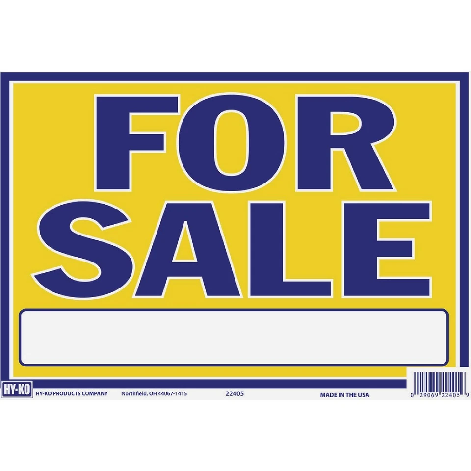 Hy-Ko 9 x 13 Neon For Sale Sign 22405 Hy-Ko 22405 029069224059 Plastic - Image 1 of 1