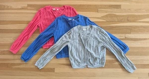 3 GAP Kids Girl's Cotton Blend Cardigans - Size Medium (8) - Picture 1 of 6