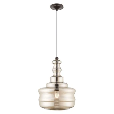 Livex Lighting - Art Glass - 1 Light Mini Pendant in Coastal Style - 12.63 - Image 1 of 4