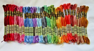 36 Skeins DMC Variegated 6 Strand Cotton Embroidery Floss 2 Each of 18 Shades - Picture 1 of 1