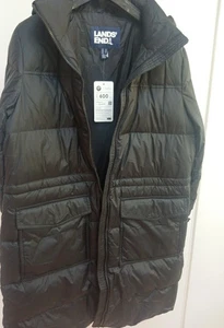 RRP£220 Size 16 Women's 80%Down Warm Winter Coat Dark Black Land's end NWT - Picture 1 of 9