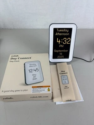 Relish Day Connect – Dementia Clock, HD Large Screen Digital Calendar Clock 7” - Image 1 of 4