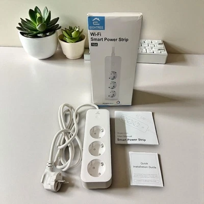 EIGHTREE WLAN Steckdosenleiste, 3-fach, Strommessung, Alexa & Google Home - Bild 1 von 4