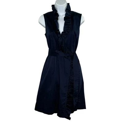 Elizabeth McKay 0 Womens Navy Scotland Dress True Wrap *flaw - Image 1 of 4