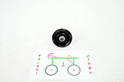 Cane Creek 40 1 1/8" Threadless Bike Headset Top Cap Black w/ 5mm Bolt - Image 1 of 2