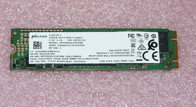 256GB Micron MTFDDAV256TBN SSD SATA 6Gb/s 1100 M.2 2280 Festplatte - Bild 1 von 2