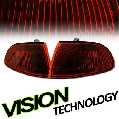 For 92-95 Honda Civic 2Door Jdm Smoke Amber Turn Signal Parking Corner Lights yd - Image 1 of 2