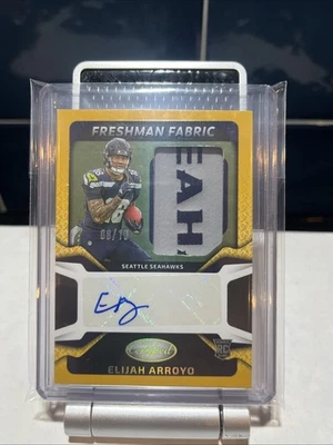 2025 Certified FOTL - Elijah Arroyo Freshman Fabric RPA Gold /10 - Image 1 of 4