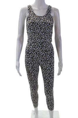 Conjunto de leggings sin mangas con estampado de leopardo The Upside para mujer azul negro talla 4 6 Foto 1 de 4
