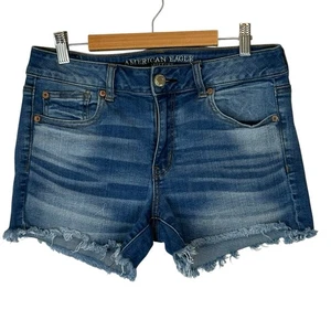 American Eagle Outfitters Women's Denim Shorts Midi Low Rise Size 10 - Picture 1 of 8