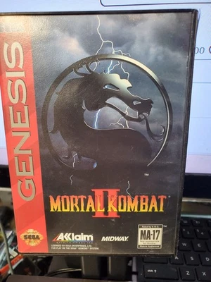 PLS READ / Sega Genesis Mortal Kombat II /VERY NICE BOX AND MANUAL ONLY/ NO GAME - Image 1 of 3