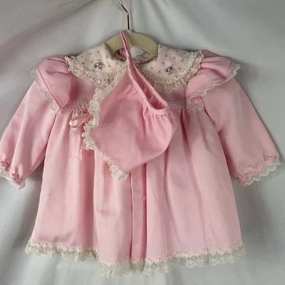 Vestido Retro Años 80 Winnie the Pooh Disney Bebé Pequeño Rosa 14-19 libras Manga Larga Foto 1 de 3