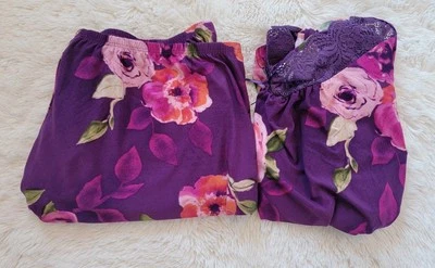 Nuevo con etiquetas Conjunto de pijama floral de 2 piezas Morgan Taylor Intimates para mujer talla 1X Foto 1 de 4