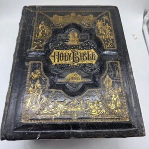 1892 Pictorial BIBLE 2000 Illustrations OLD AND NEW TESTAMENTS KJV Parallel - Picture 1 of 24