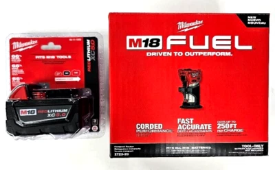 Milwaukee NUEVO 2723-20 FUEL Router Sin Escobillas, 1) 5.0 AH Batería Combustible M18 18 Voltios Foto 1 de 4