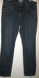 Z. Cavaricci Jeans Dark Blue Denim Long Boot Cut Classic Vintage Sleek Ladies 18 - Picture 1 of 6