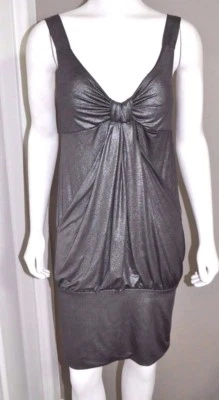 VESTIDO POESÍA MUJER GRIS SIN MANGAS TALLA GRANDE  Foto 1 de 3