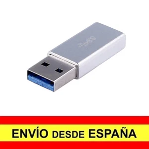 Adaptador USB 3.0 Macho a USB 3.1 Tipo "C" Hembra Conversor Plata a3378 - Imagen 1 de 5