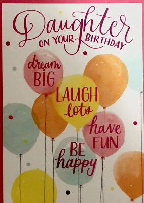 Happy Birthday Daughter On Your Birthday Dream Big 5”x7” Hallmark Greeting Card