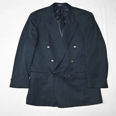 Abrigo Blazer Traje Chaqueta De Colección Biella 46T Azul Marino Doble Pecho Para Hombre Deportivo Foto 1 de 4