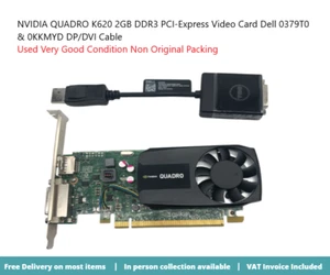 NVIDIA QUADRO K620 2GB DDR3 PCI-Express VIDEO CARD Dell 0379T0 - Picture 1 of 4