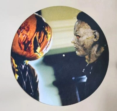 Michael Myers VS Bloody Pumpkin HALLOWEEN 12" Vinyl Felt Slipmat Display PROMO - Image 1 of 2