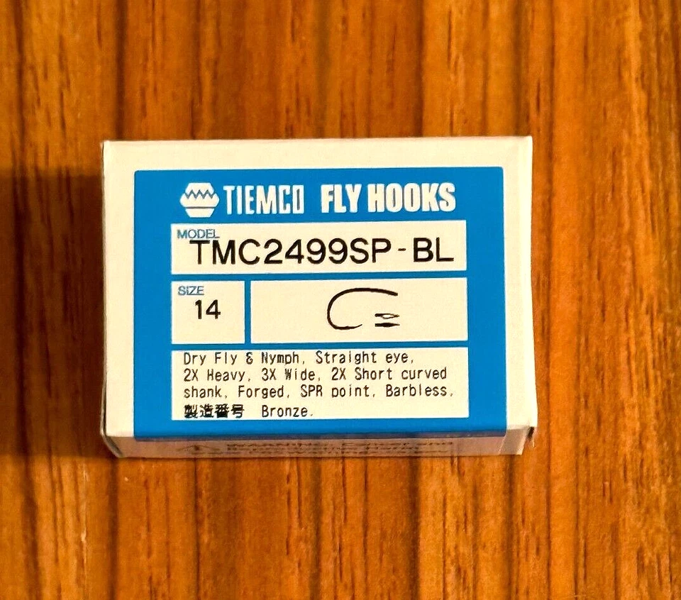 100 ganchos para atar moscas Tiemco, TMC 2499SP-BL, talla 14 Foto 1 de 1