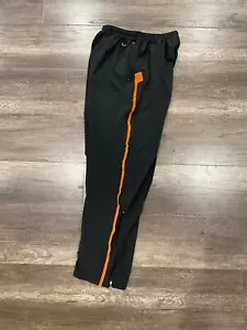 NIKE Hombre Sudadera Pantalones Negro Cuerda Pierna Línea Naranja Talla Mediana 30" Entrepierna - Imagen 1 de 3