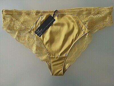 M&s Rosie For Autograph Sizes 24 26 Or 28 Silk Honey Brazilian Briefs Free Post • 8.54€