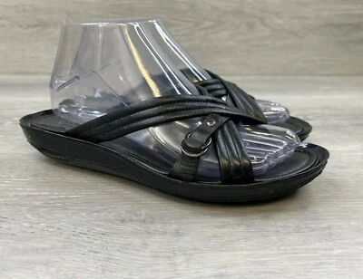 Sandalias para mujer Cole Haan Air de cuero negro sin cordones informales 7,5 zapatos cómodos Foto 1 de 4