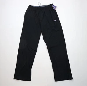 Deadstock Vintage Y2K Champion Mens Large Wide Leg Lightweight Sweatpants Black - Picture 1 of 14