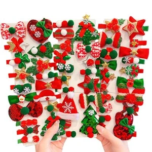 30 Pcs Christmas Baby Girls Hair ClipsKids Bow Hair ClipsBaby Flower Hairpins... - Picture 1 of 5