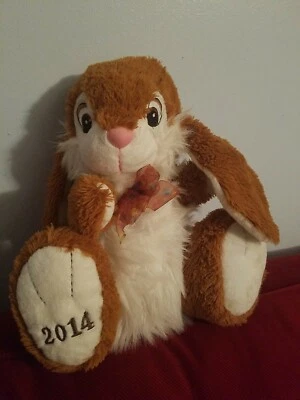 2014 Dan Dee "Hopster" marrón suave floppy conejito conejo huevo de pascua poka punto arco   Foto 1 de 4