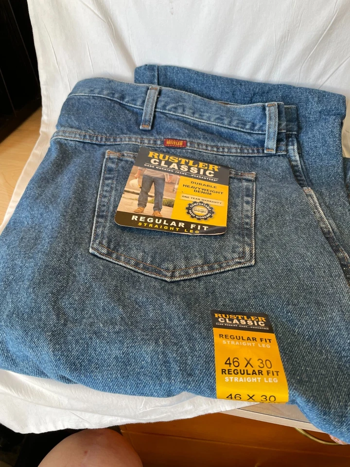 Nuevo Rustler de Wrangler para hombre ajuste regular 46x30 Foto 1 de 1