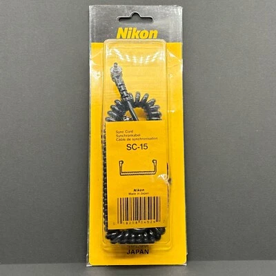 MINT New Old Stock Nikon SC-15 3' Coiled Sync Cord - Image 1 of 3