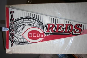 1993-98 CINCINNATI REDS Full Sized Pennant Riverfront Stadium - Picture 1 of 5