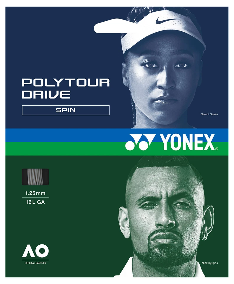 Yonex Poly Tour Drive 16L 1.25mm Tennis Strings Set - Image 1 of 1