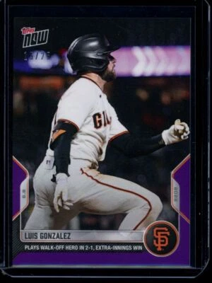 2022 Topps Now #323 Luis Gonzalez Purple Parallel Card #d 15/25 - Image 1 of 2