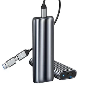 Boîtier SSD M.2 NVMe 10Gbps USB3.2 Gen2 Aluminium sans Outil Dissipateur Ther... - Photo 1/8