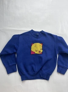Vintage 90s Tweety Bird Boys Sweatshirt Size 6/7 Blue - Picture 1 of 5