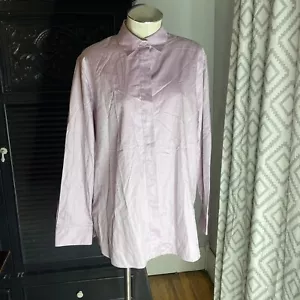 THEORY Classic Menswear Shirt French Lavender Perfect Cotton Medium - Picture 1 of 7