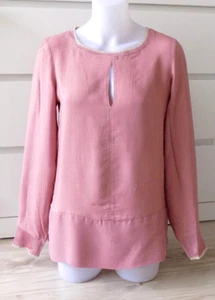 Blusa básica para mujer MASSIMO DUTTI XS rosa manga larga cuello redondo - Imagen 1 de 11
